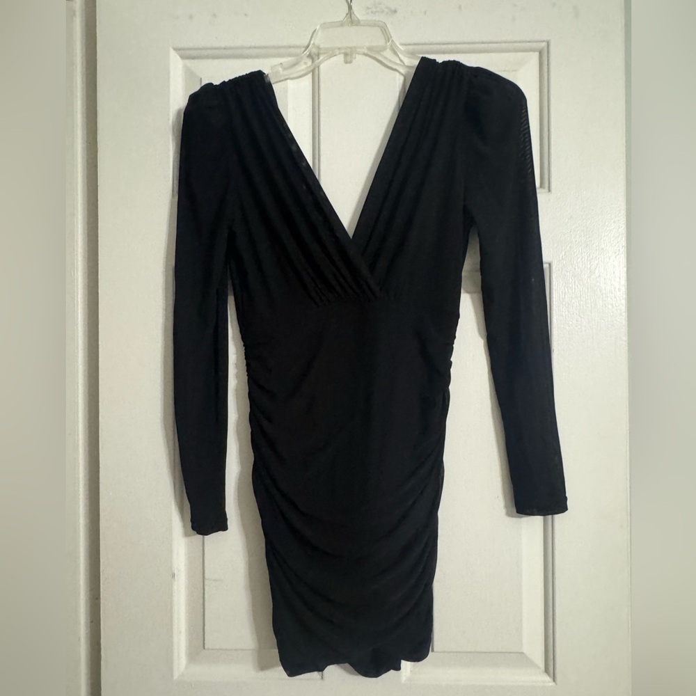 Privy Elegant Black Long Sleeve Dress